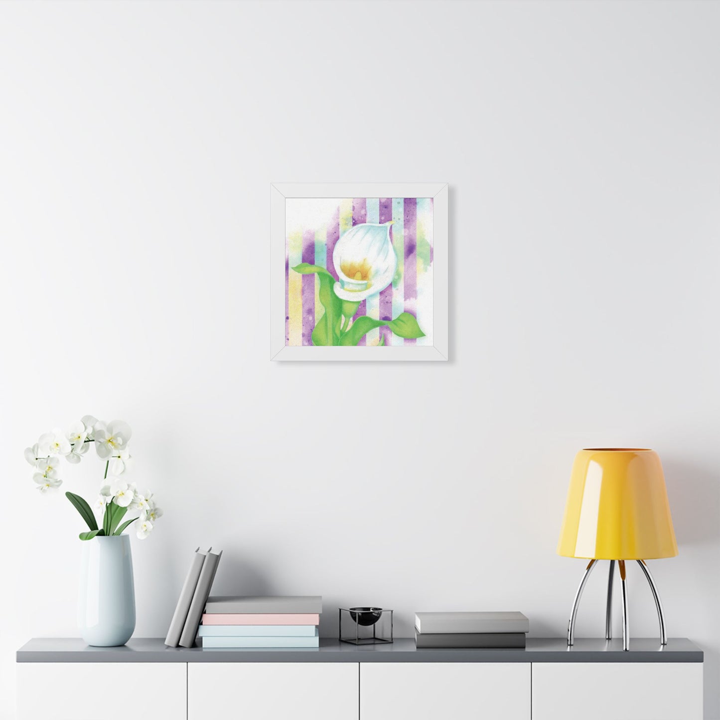 (Wall Decor) Watercolor Morning Lily Framed Poster