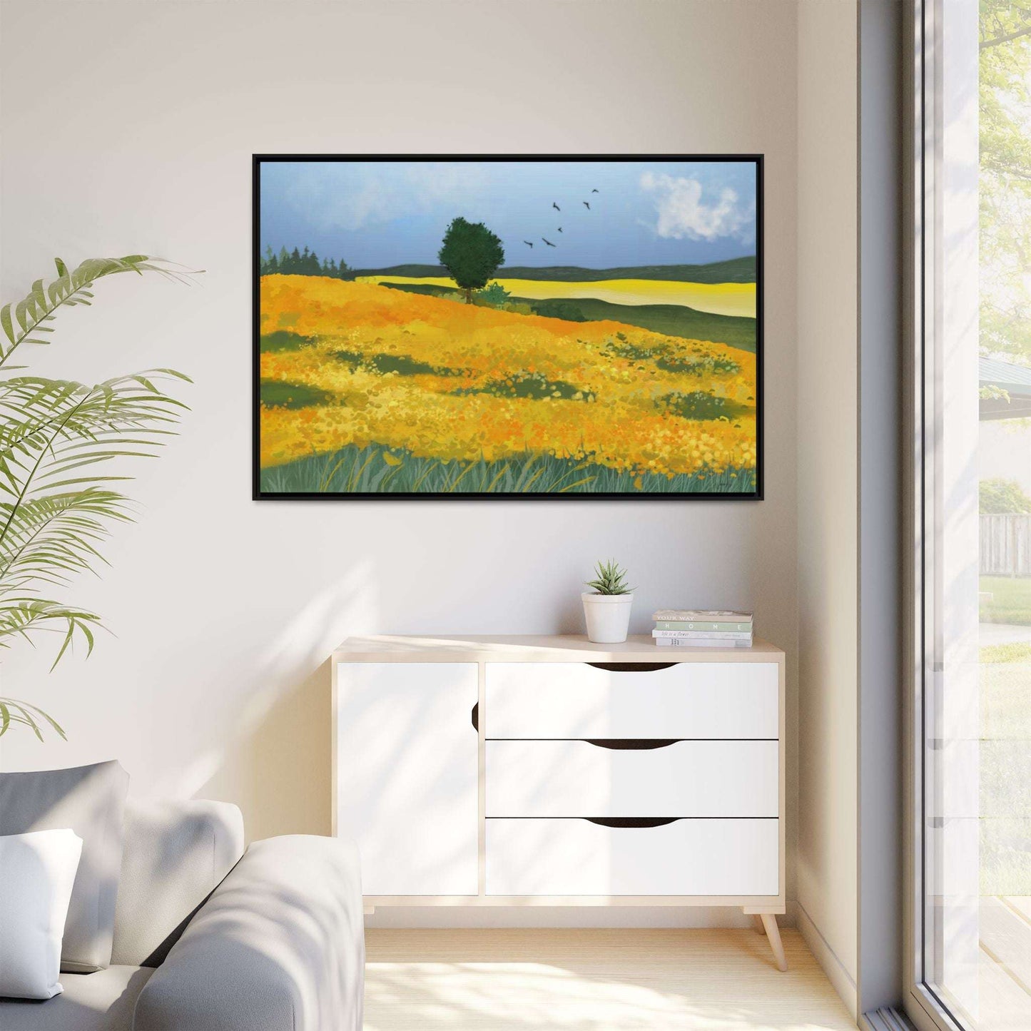 (Wall Decor) Matte Canvas Framed (Multi-color)