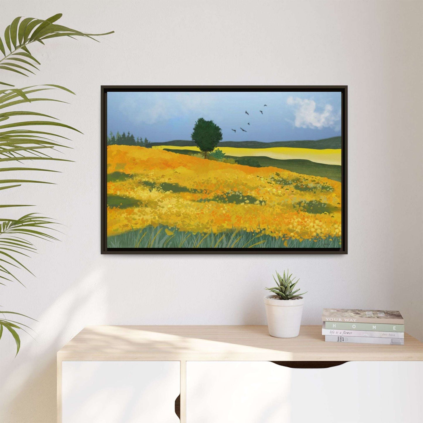 (Wall Decor) Matte Canvas Framed (Multi-color)