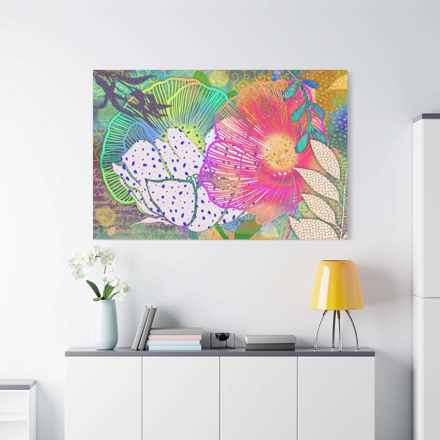 (Wall Decor) Floral Art Print Canvas