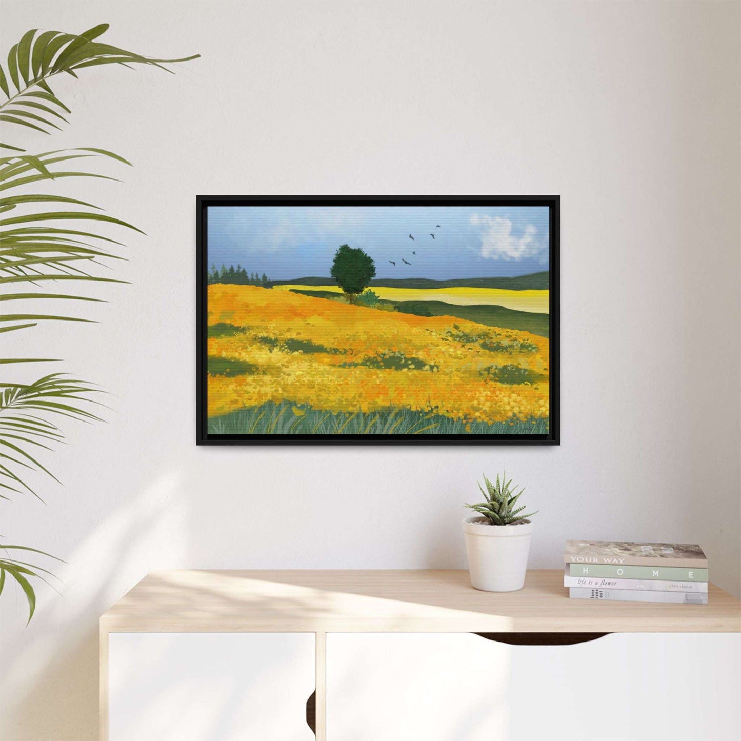 (Wall Decor) Matte Canvas Framed (Multi-color)