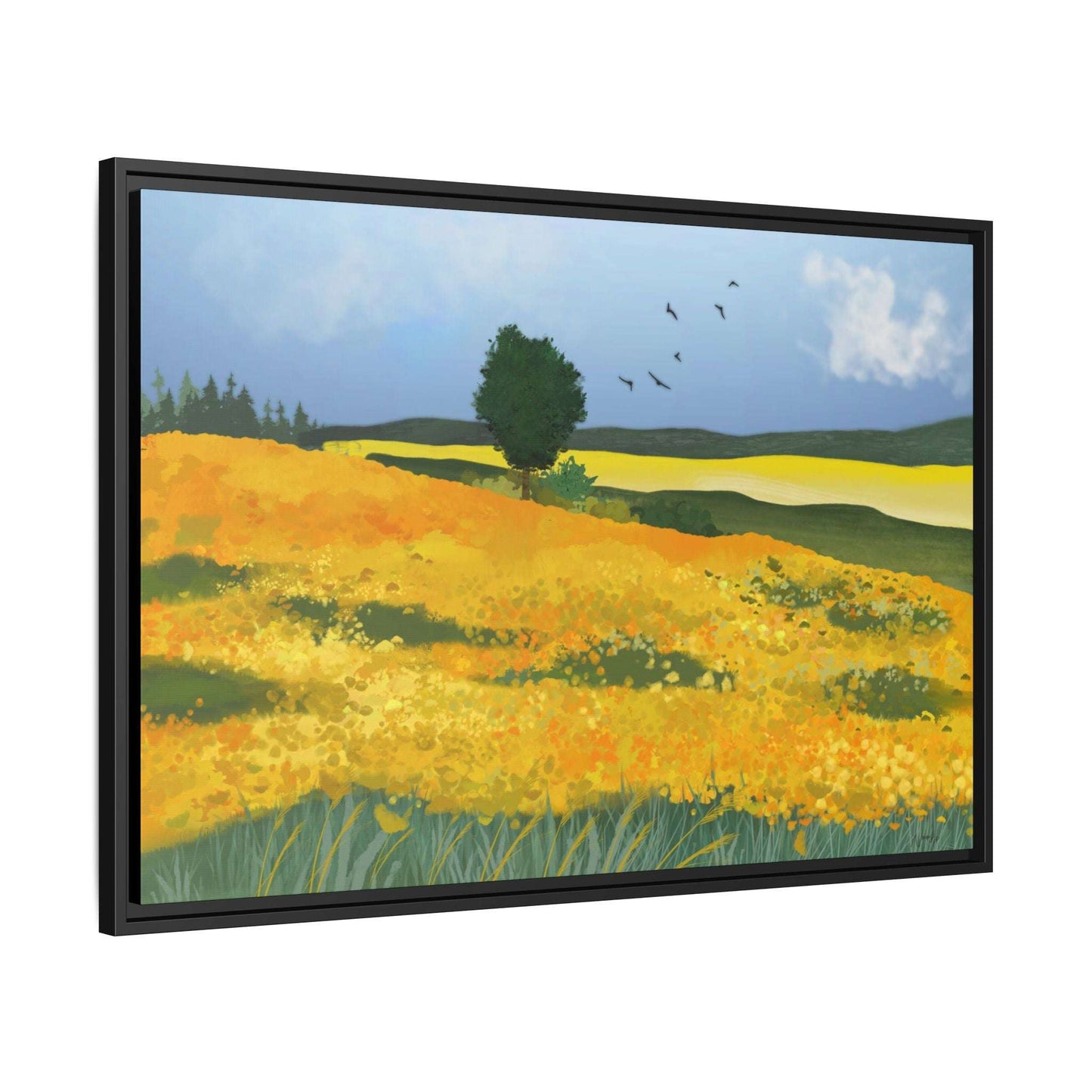 (Wall Decor) Matte Canvas Framed (Multi-color)