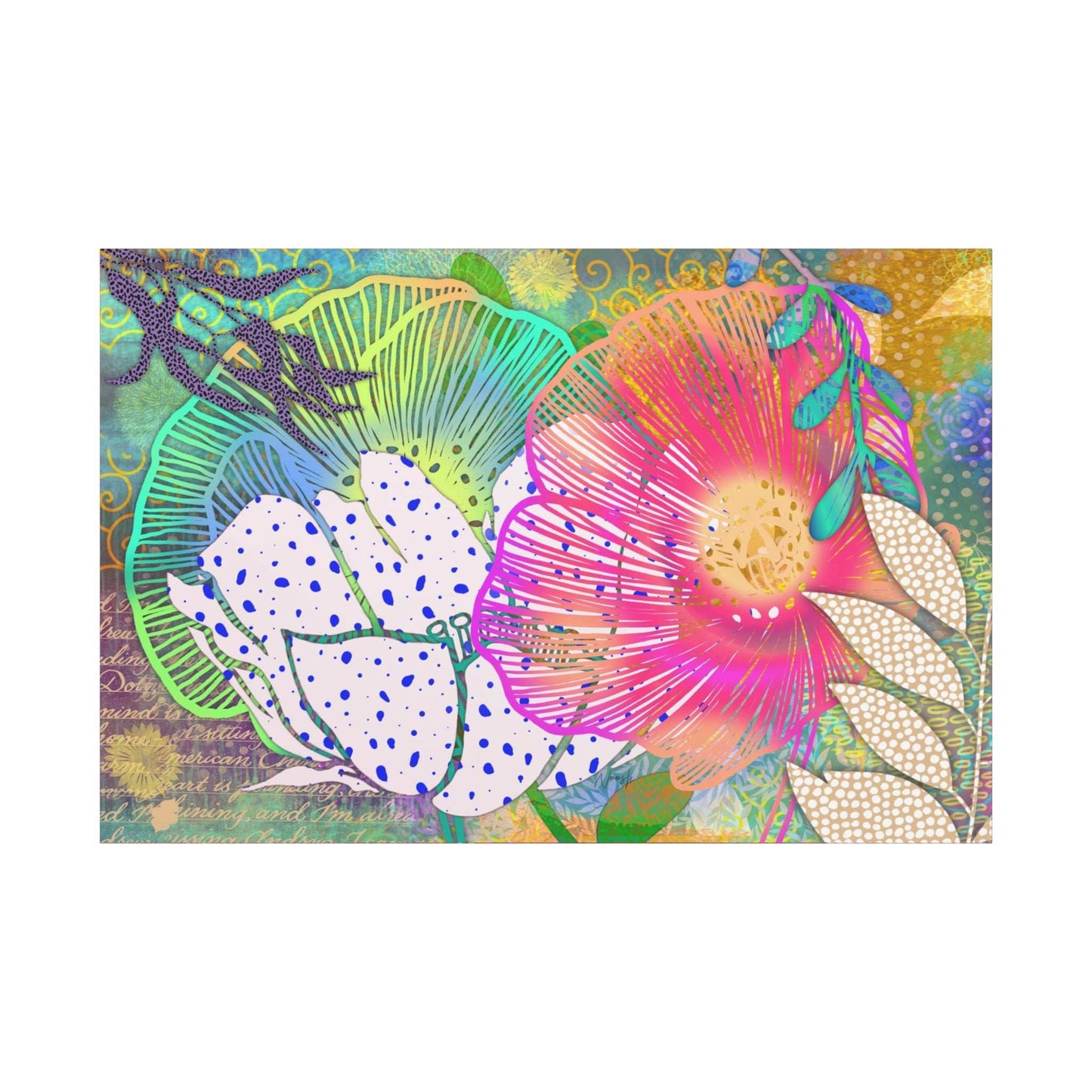 (Wall Decor) Floral Art Print Canvas