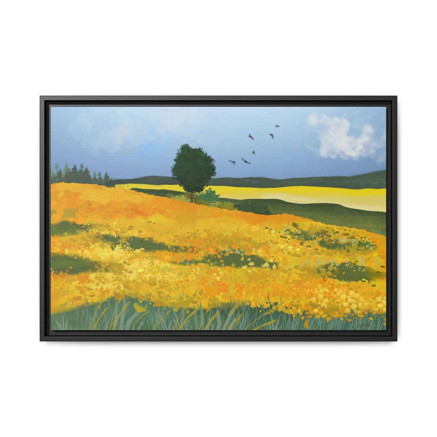 (Wall Decor) Matte Canvas Framed (Multi-color)