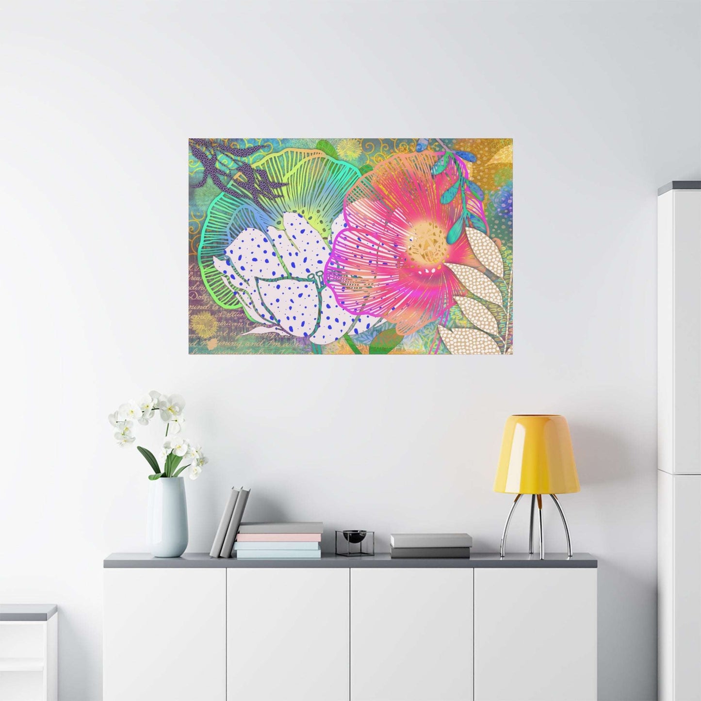 (Wall Decor) Floral Art Print Canvas
