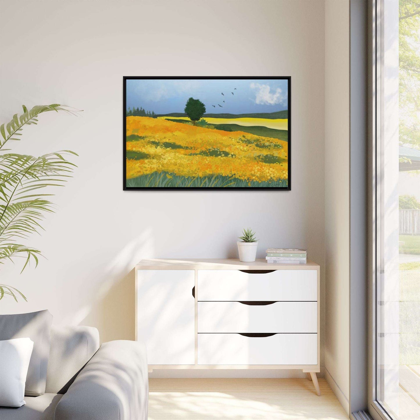 (Wall Decor) Matte Canvas Framed (Multi-color)