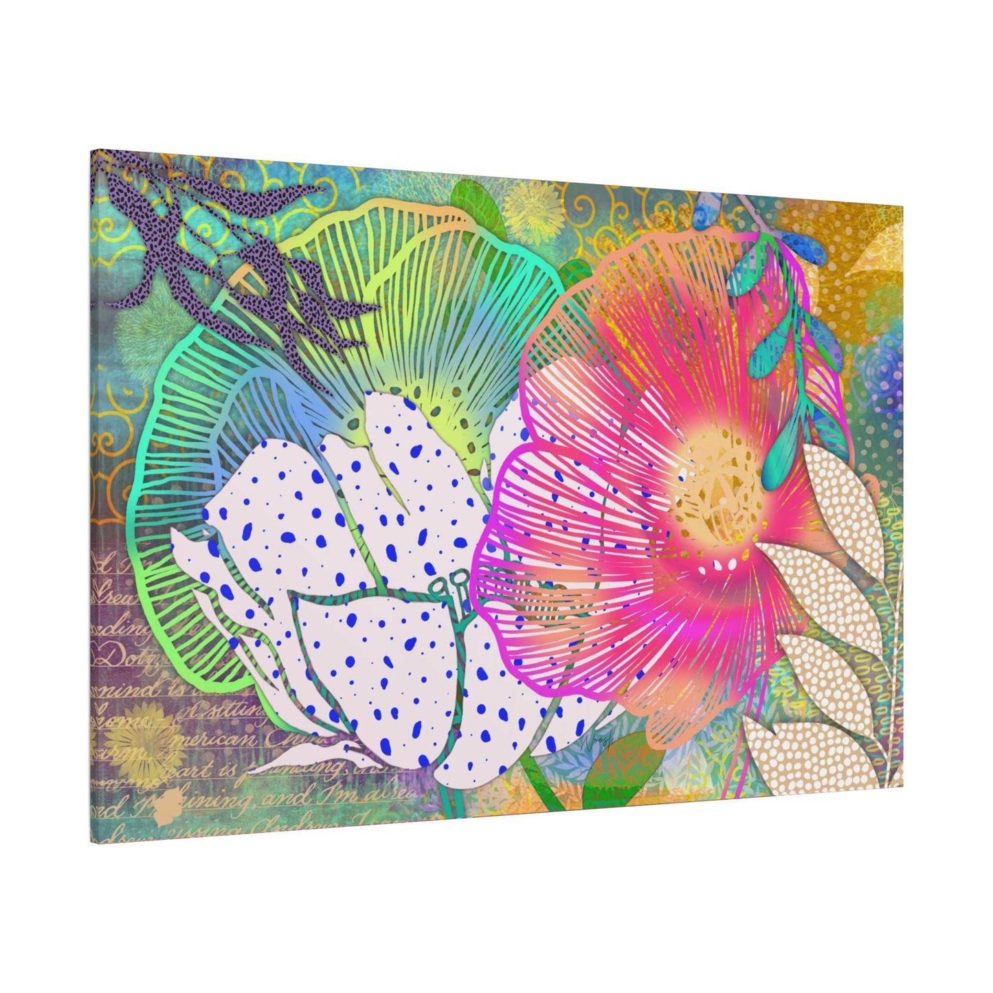 (Wall Decor) Floral Art Print Canvas