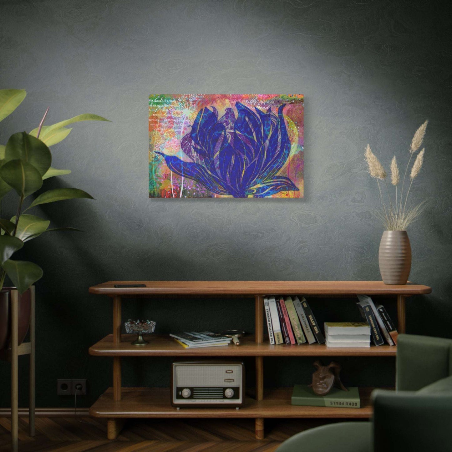 (Wall Decor) Large Floral Art Print Canvas