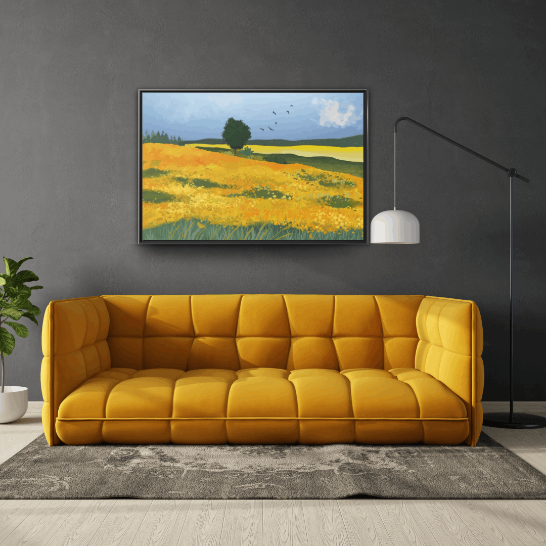 (Wall Decor) Matte Canvas Framed (Multi-color)