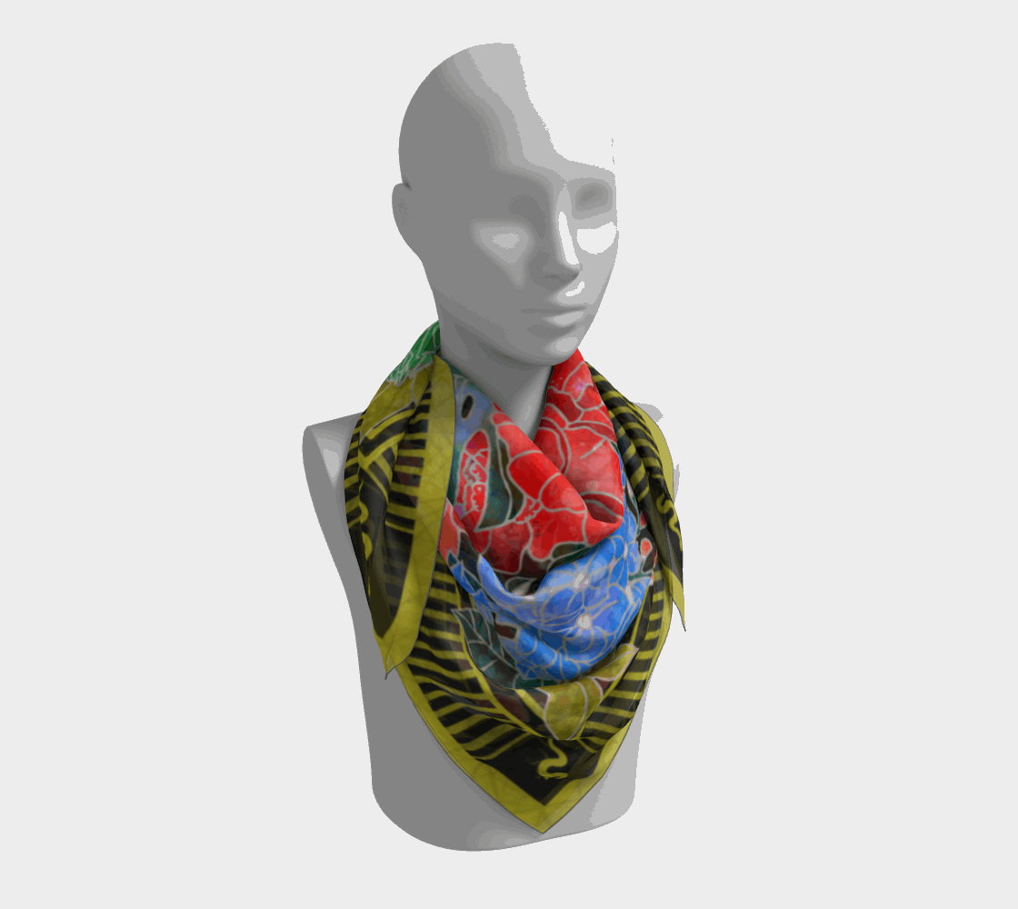 Silk Scarves (Velvet Bloom) Batik