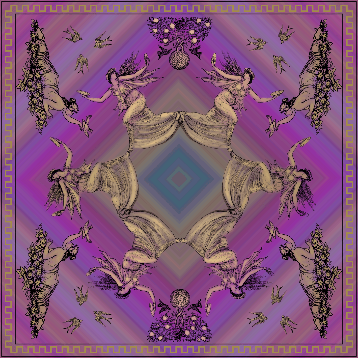 Silk Scarves (celebration) in purple
