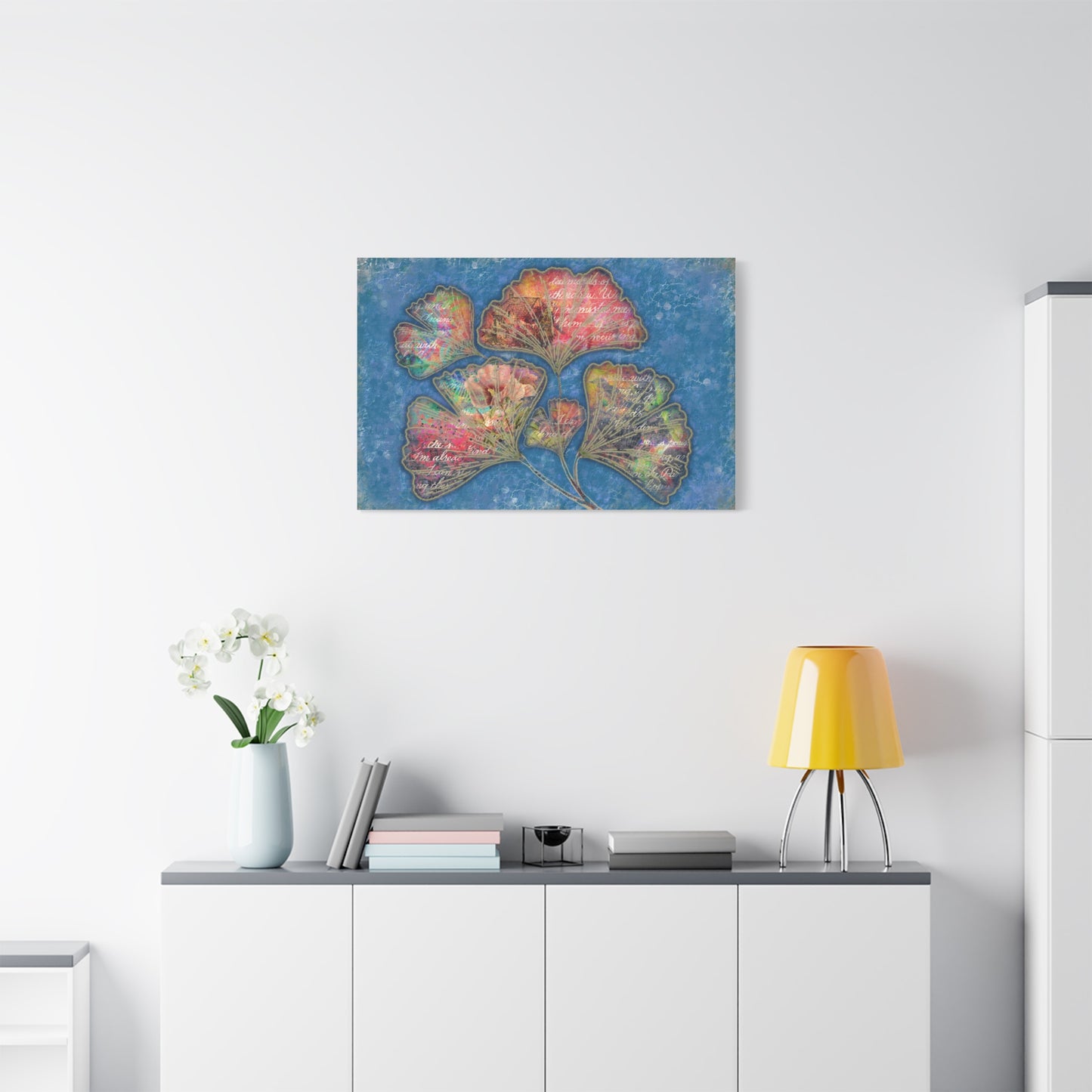 Mixed Media Floral Art Print Canvas - Vibrant Colourful Wall Decor for Home and Office