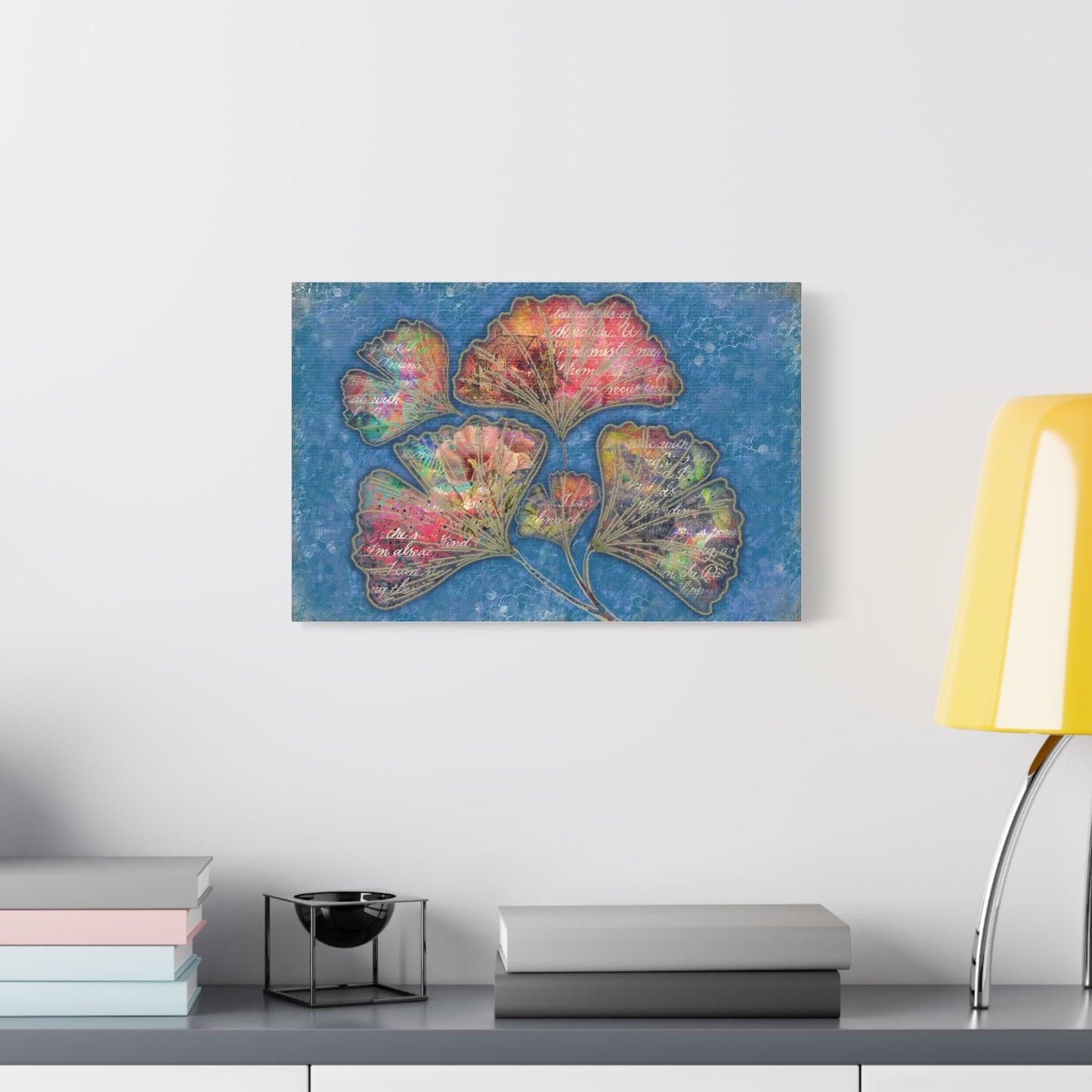 Mixed Media Floral Art Print Canvas - Vibrant Colourful Wall Decor for Home and Office