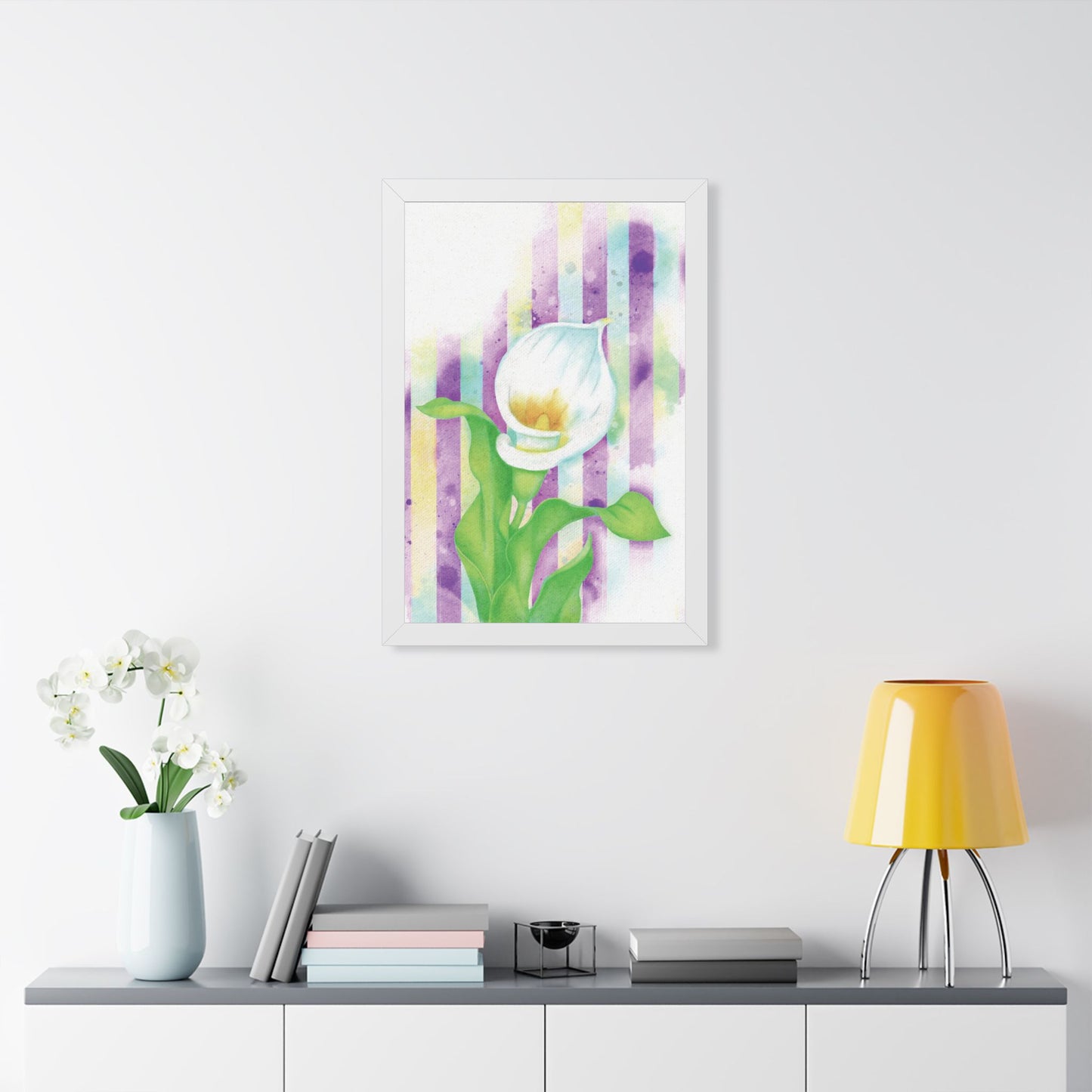 (Wall Decor) Watercolor Morning Lily Framed Poster