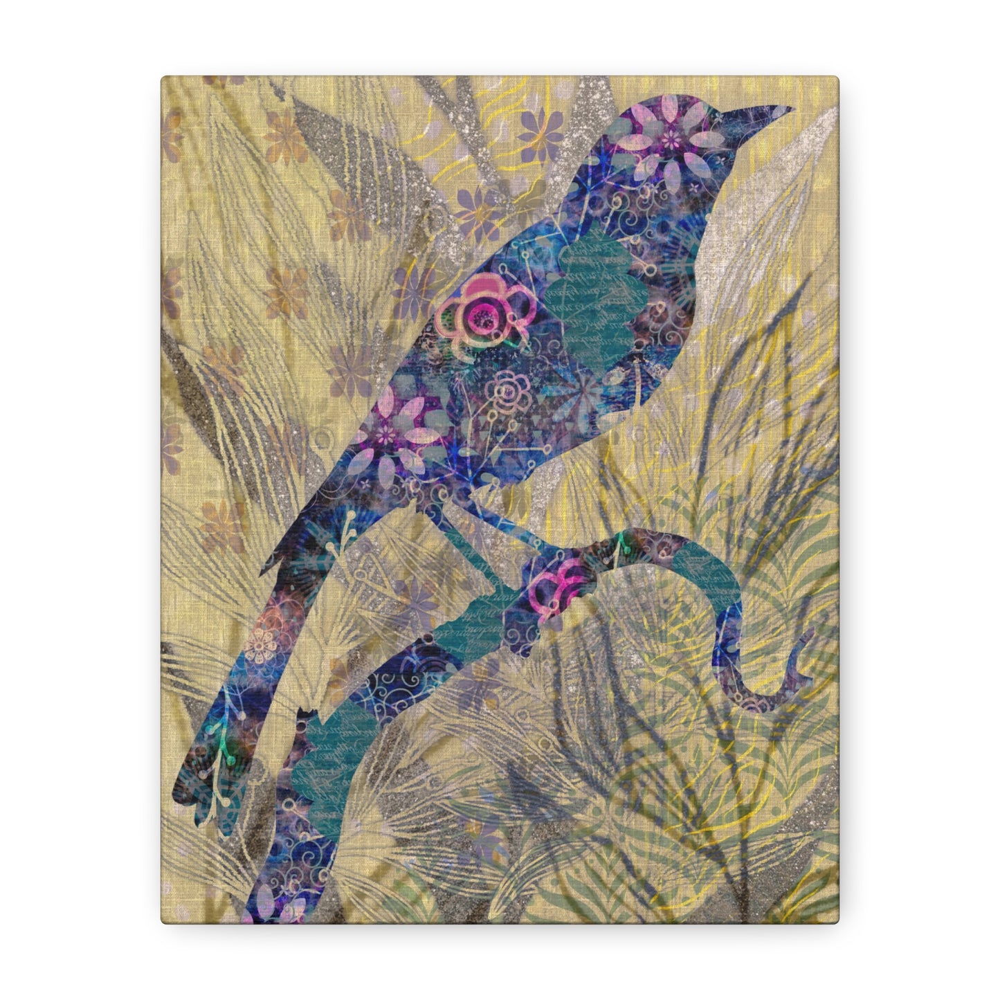 Ephemera Mixed Media Art Print Canvas - Vibrant Wall Decor for Home and Office