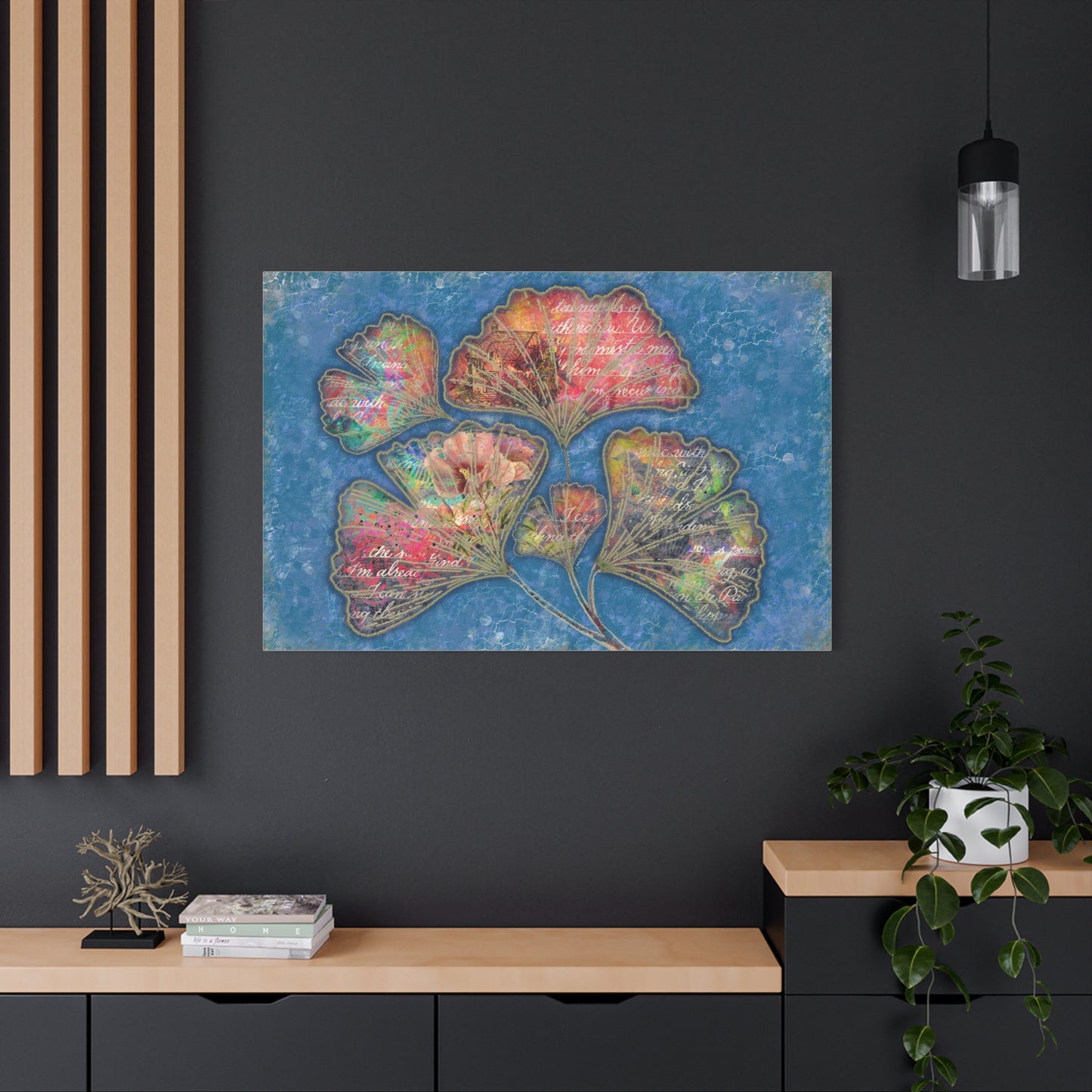 Mixed Media Floral Art Print Canvas - Vibrant Colourful Wall Decor for Home and Office