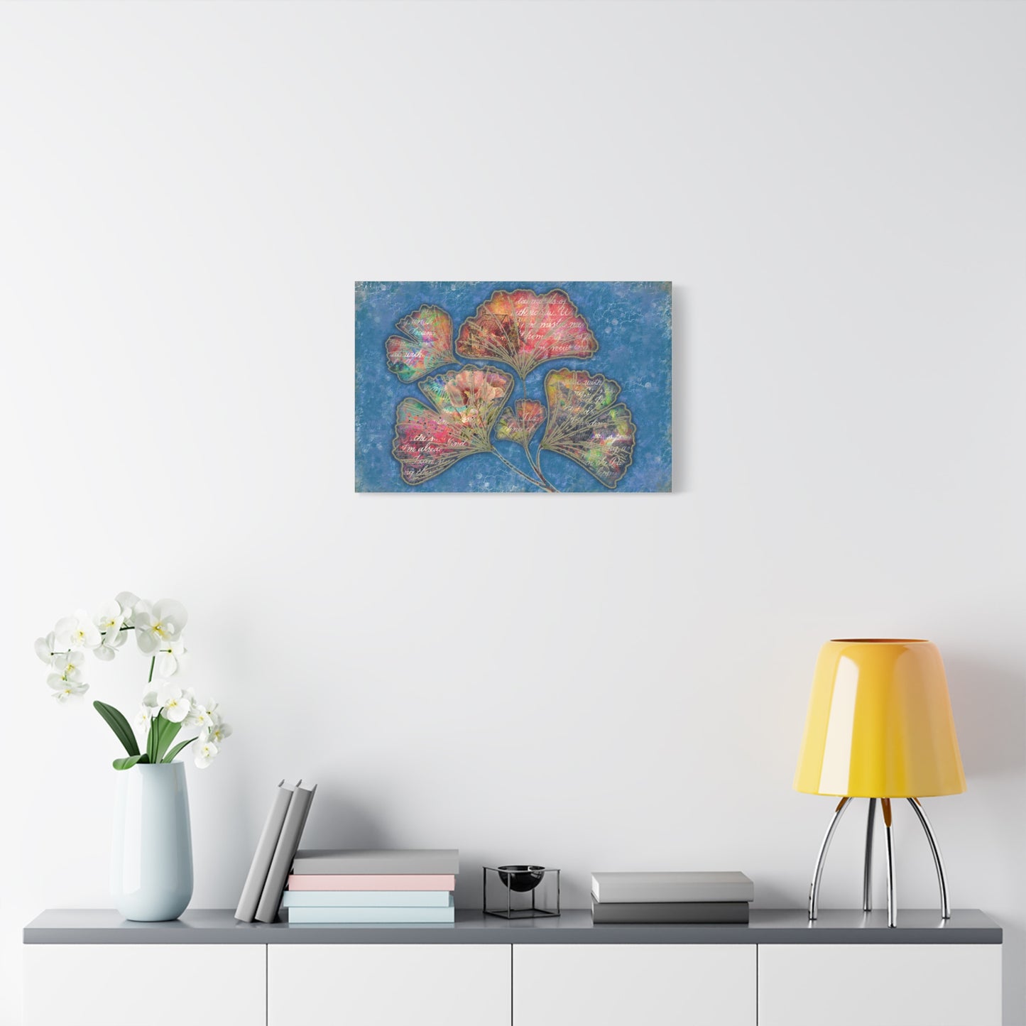 Mixed Media Floral Art Print Canvas - Vibrant Colourful Wall Decor for Home and Office