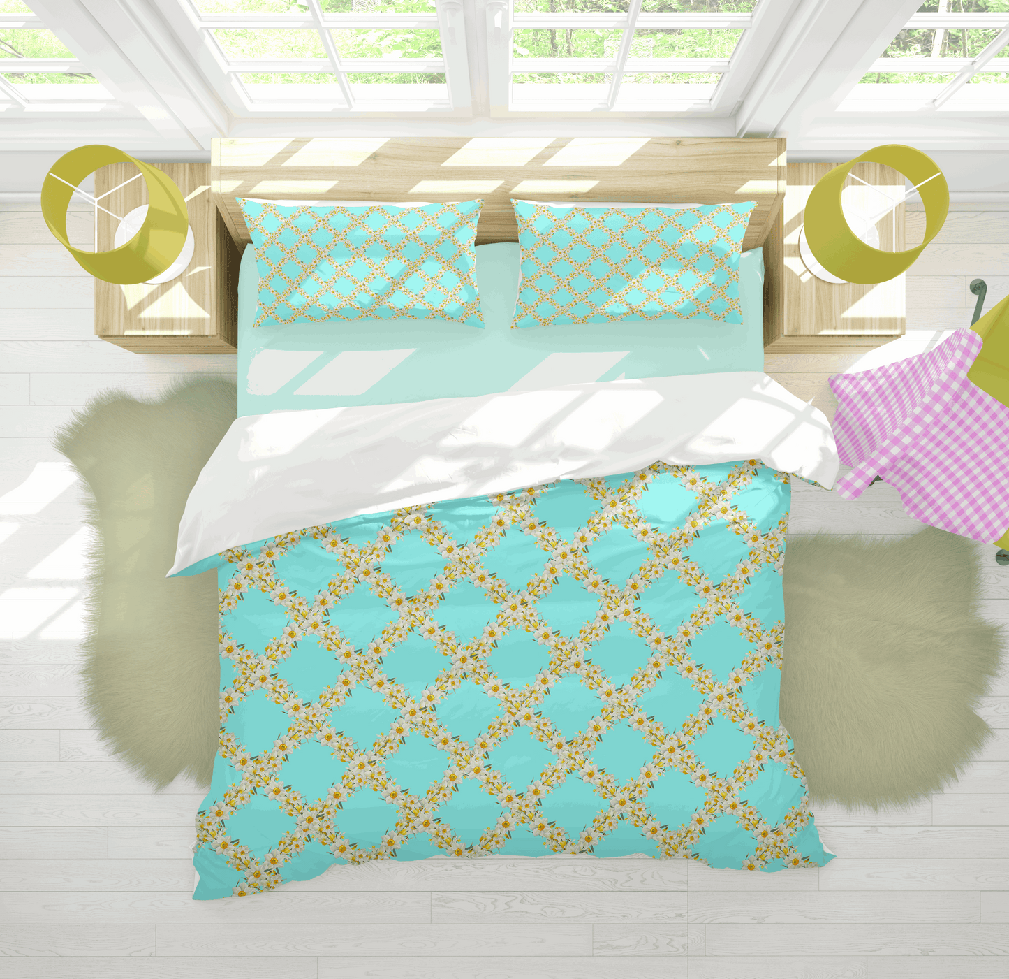 Duvet Cover, Daffodil (Cotton Sateen)