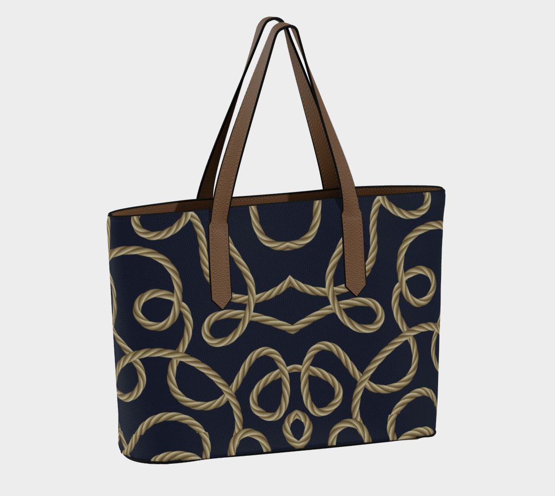Vegan Leather Tote Bag (Venice) Brown