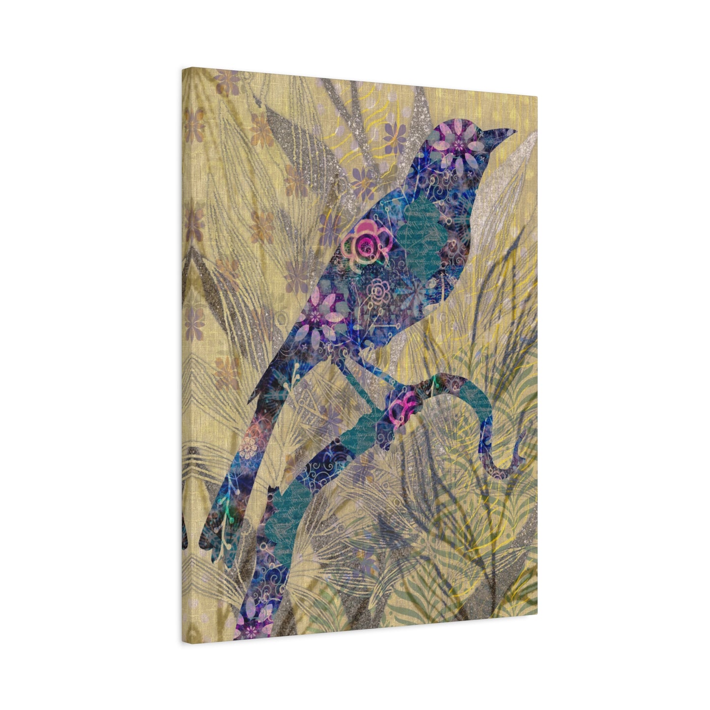 Ephemera Mixed Media Art Print Canvas - Vibrant Wall Decor for Home and Office