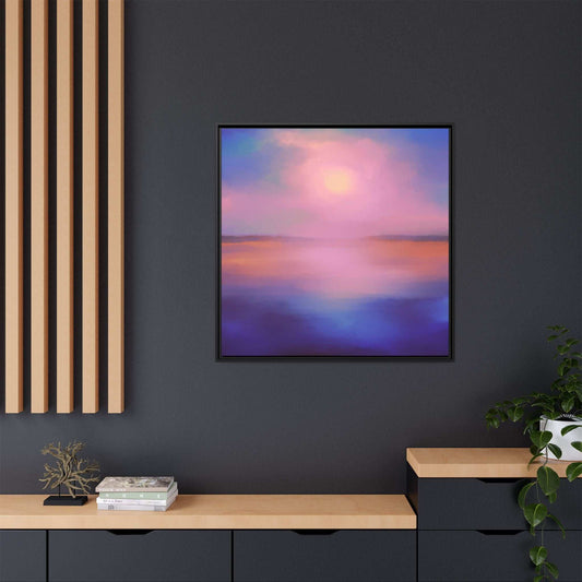 (Wall Decor) Square Matte Canvas Framed (Multi color)