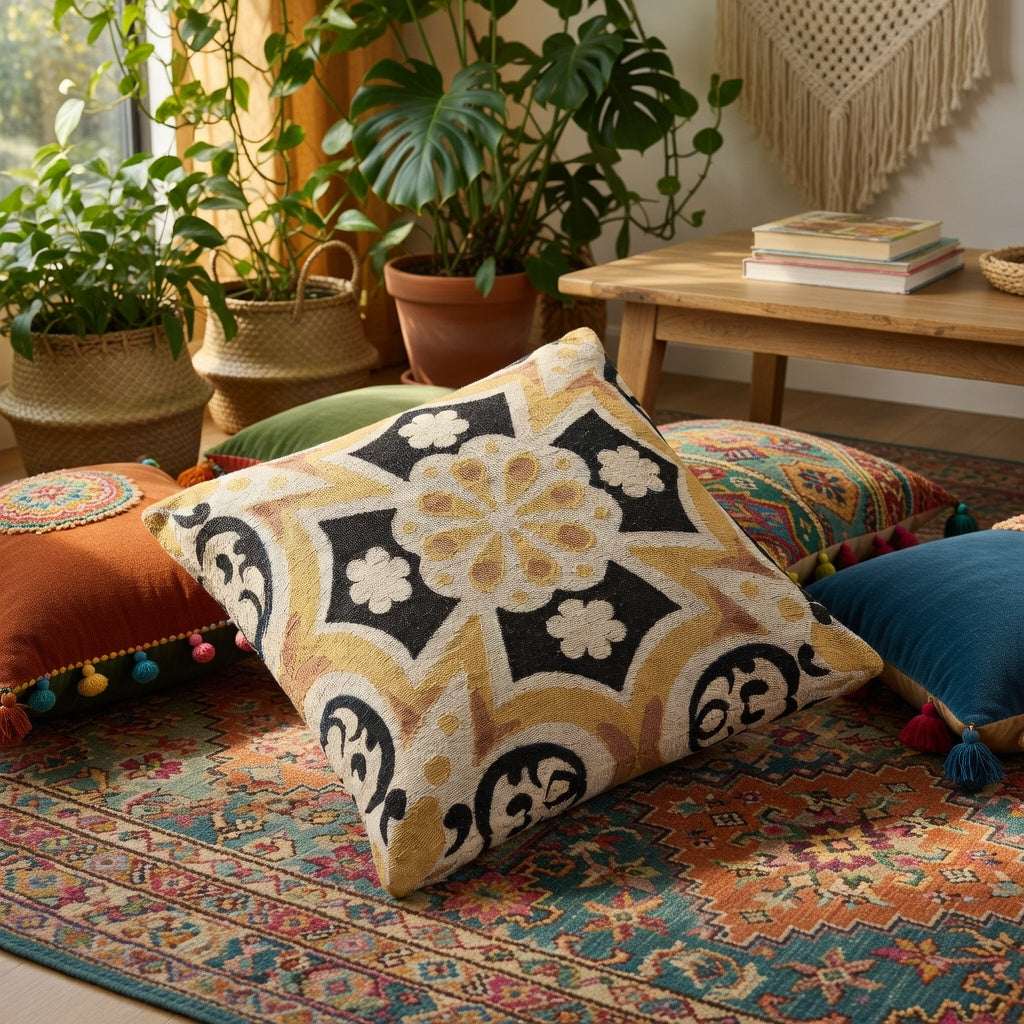 Decorative Woven Throw Pillow (Custom design Pattern)