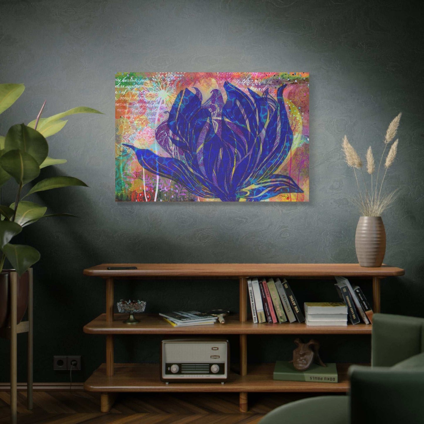 (Wall Decor) Large Floral Art Print Canvas