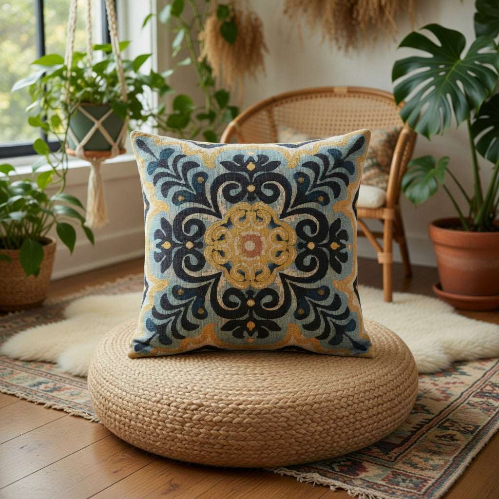 Decorative Woven Throw Pillow (Custom design Pattern)