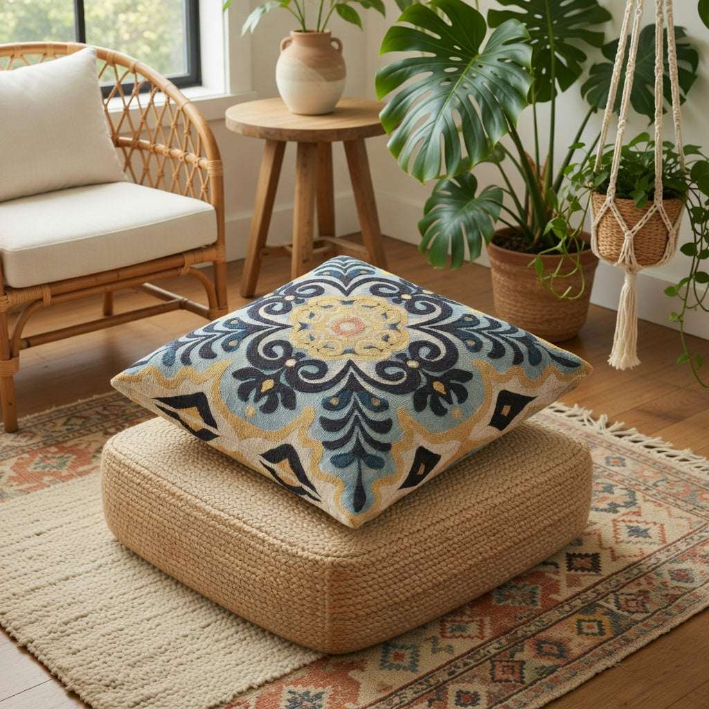 Decorative Woven Throw Pillow (Custom design Pattern)