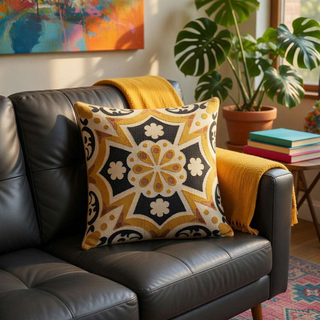 Decorative Woven Throw Pillow (Custom design Pattern)