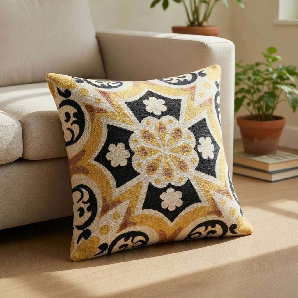 Decorative Woven Throw Pillow (Custom design Pattern)
