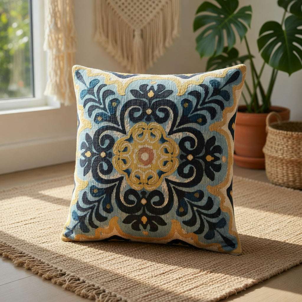 Decorative Woven Throw Pillow (Custom design Pattern)