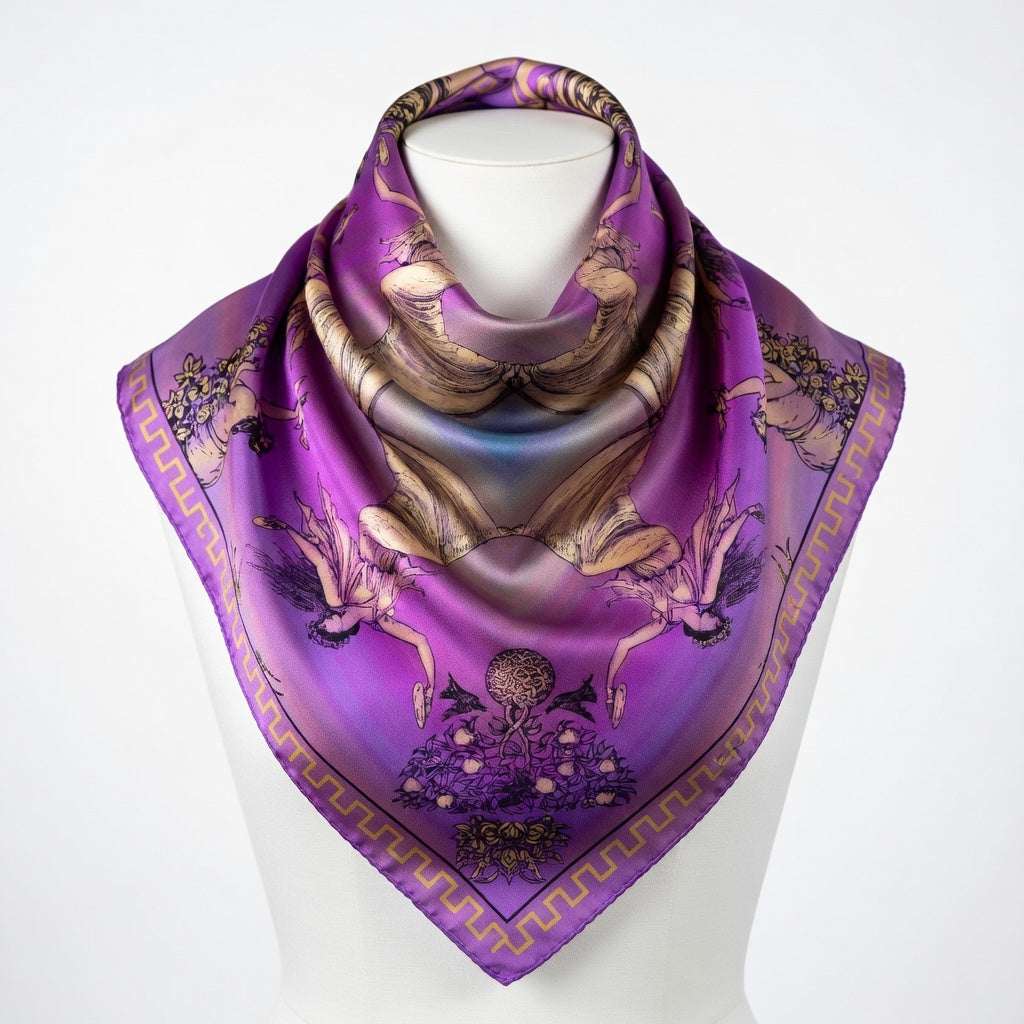 Silk Scarves (celebration) in purple