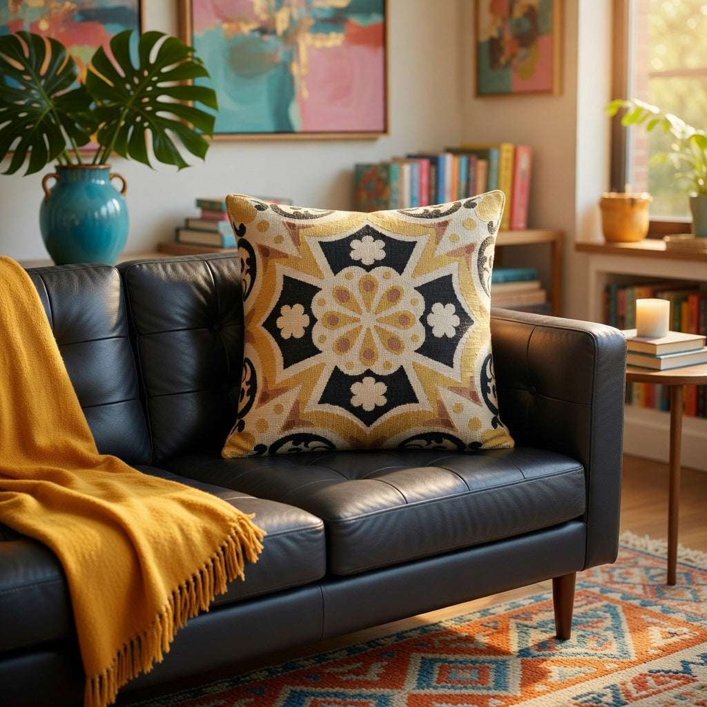 Decorative Woven Throw Pillow (Custom design Pattern)