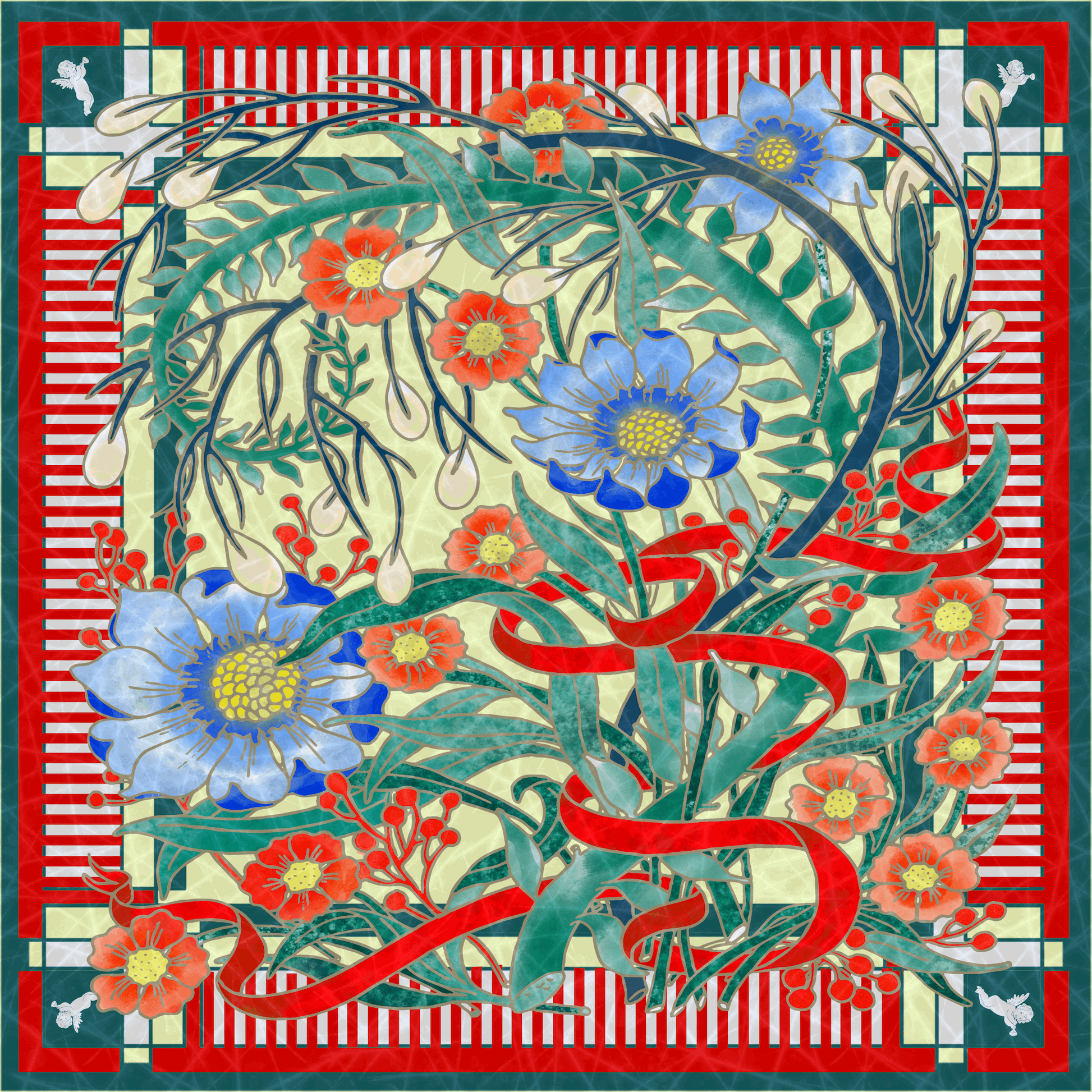 Square Scarf (Garden Remembers) Batik