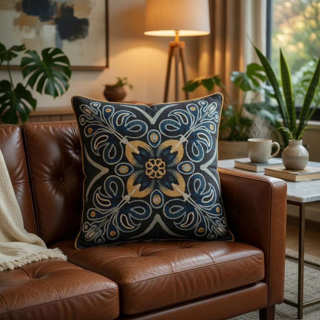 Decorative Woven Throw Pillow (Custom design Pattern)